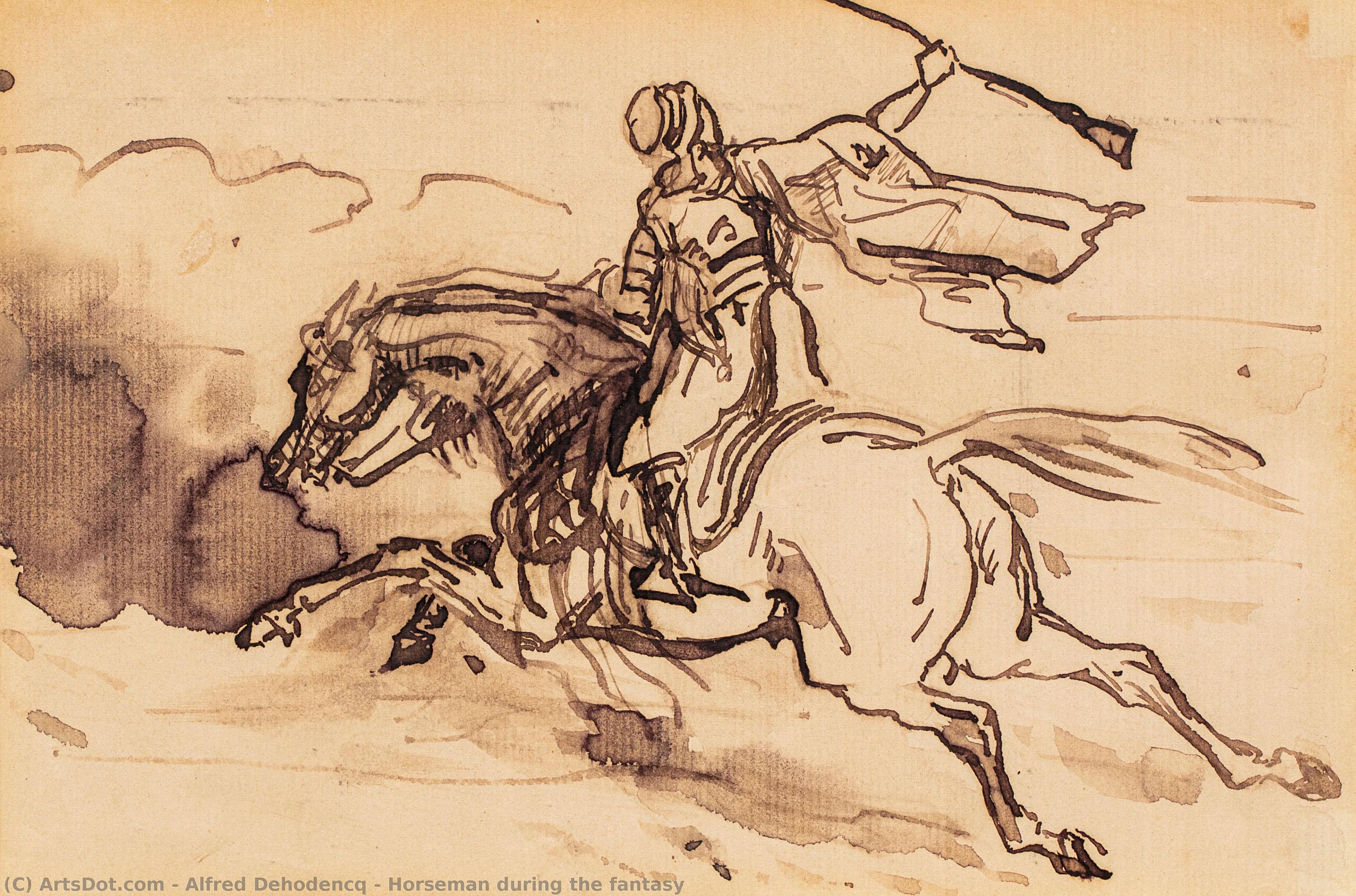 Horseman During The Fantasy — Alfred Dehodencq