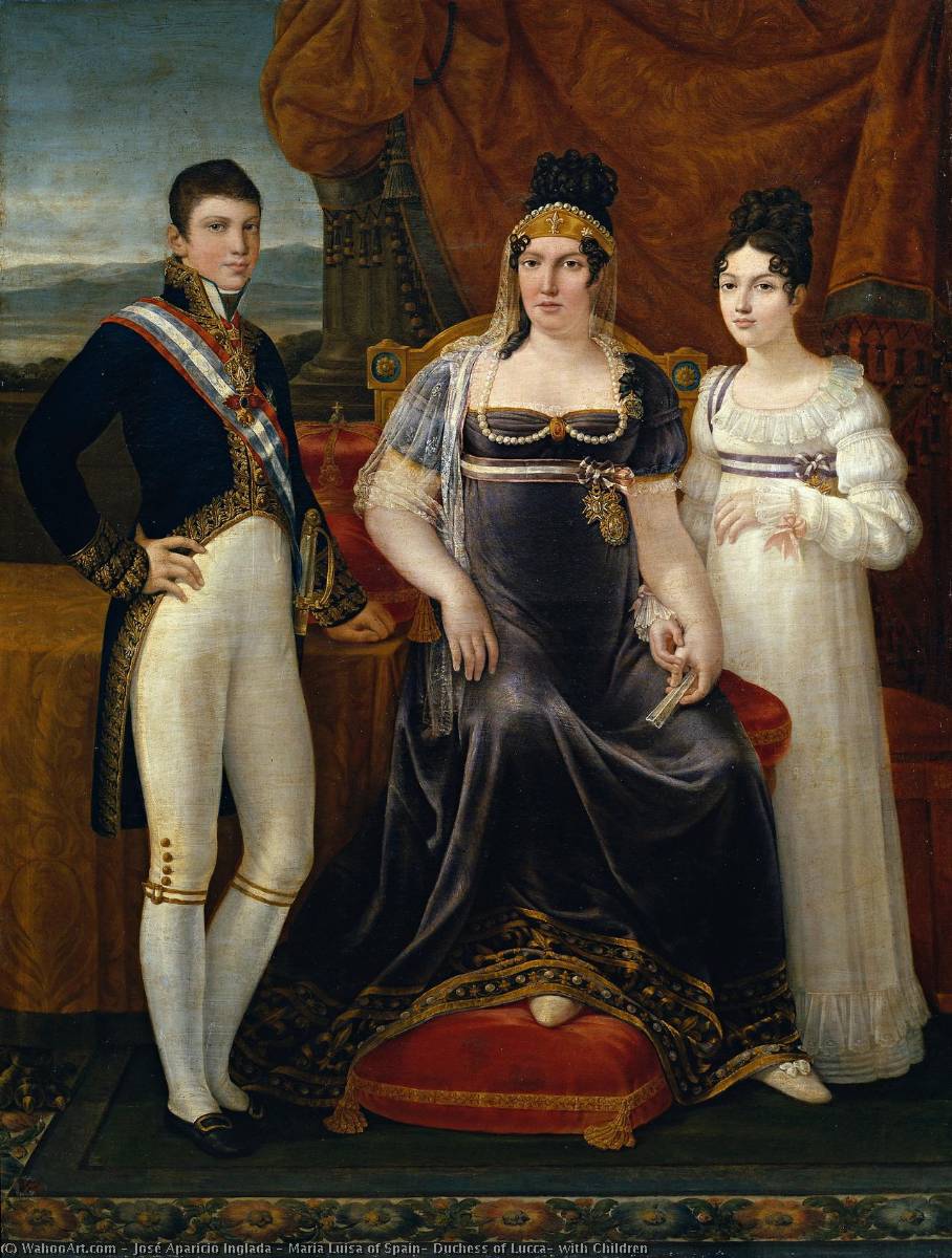 Maria Luisa Of Spain, Duchess Of Lucca, With Children — José Aparicio Inglada