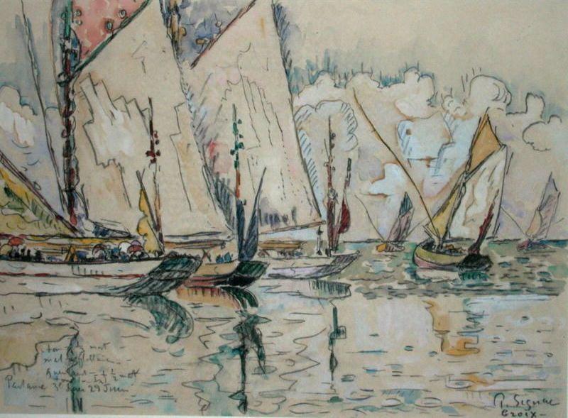 Departure Of Three-masted Boats At Croix-de-vie — Paul Signac