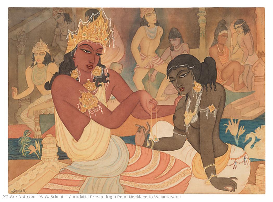 Carudatta Presenting A Pearl Necklace To Vasantesena — Y. G. Srimati