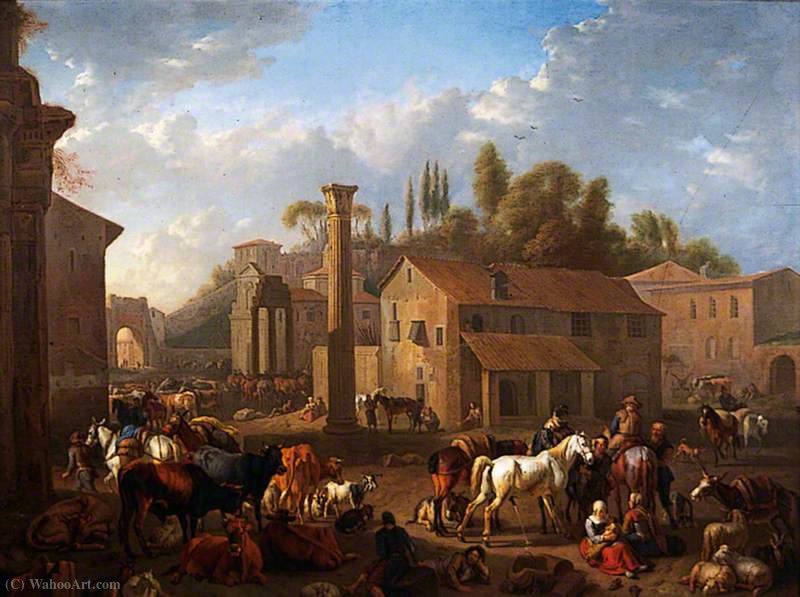 Soldiers Resting In A Village — Pieter Van Bloemen