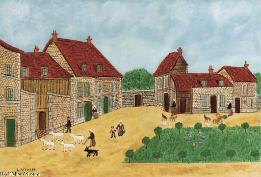 Scène Du Village — Louis Vivin
