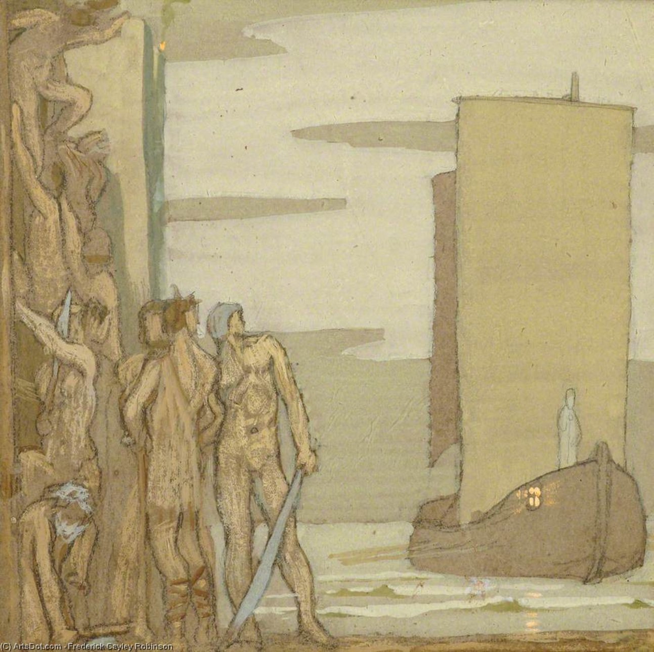 The Landing Of Saint Patrick In Ireland — Frederick Cayley Robinson