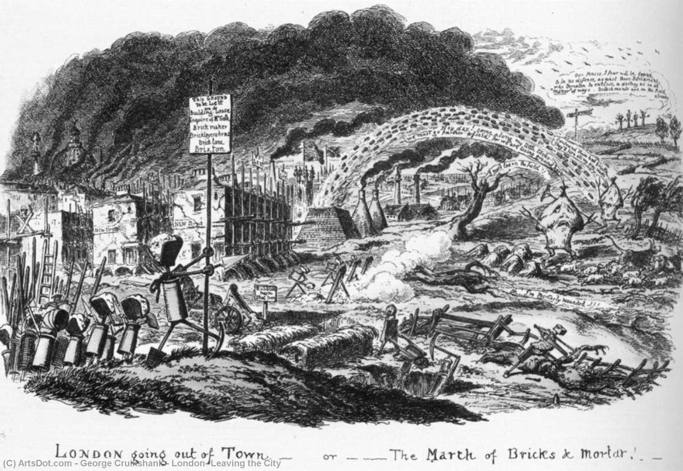 London, Leaving The City — George Cruikshank
