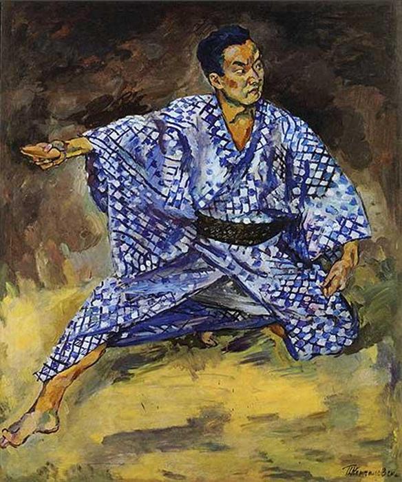 Portrait Of A Japanese Actor Todzyuro Kavarasaki — Pyotr Konchalovsky