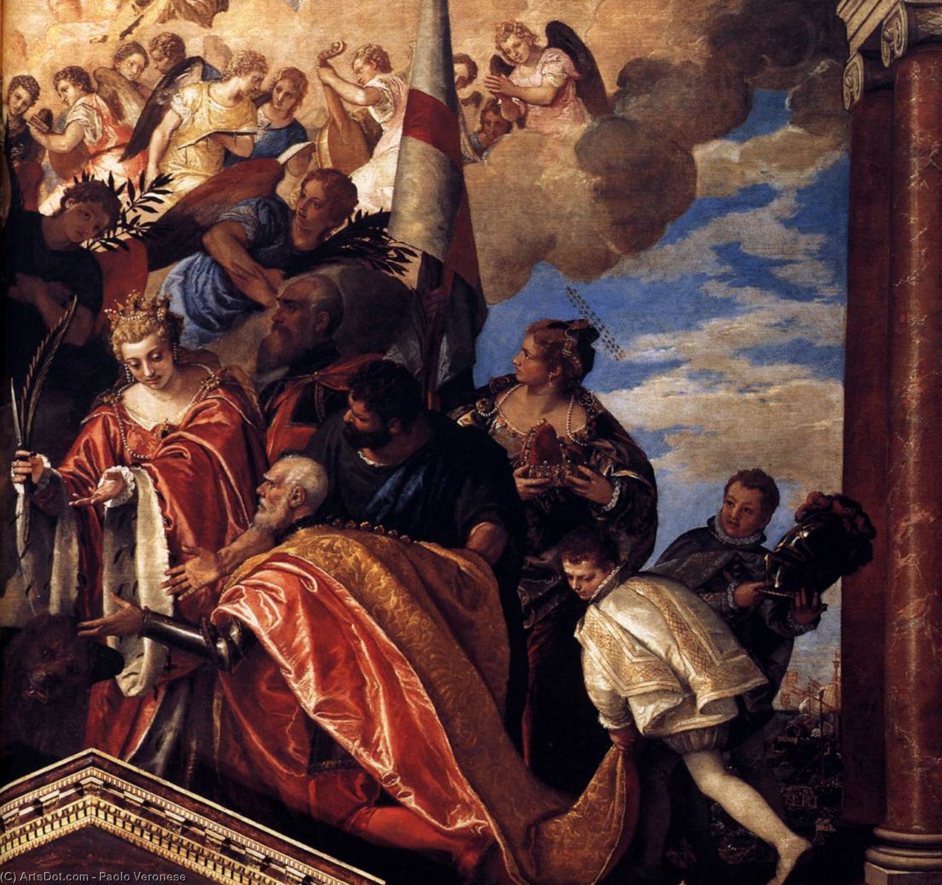 Votive Portrait Of Doge Sebastiano Venier (detail) — Паоло Веронезе