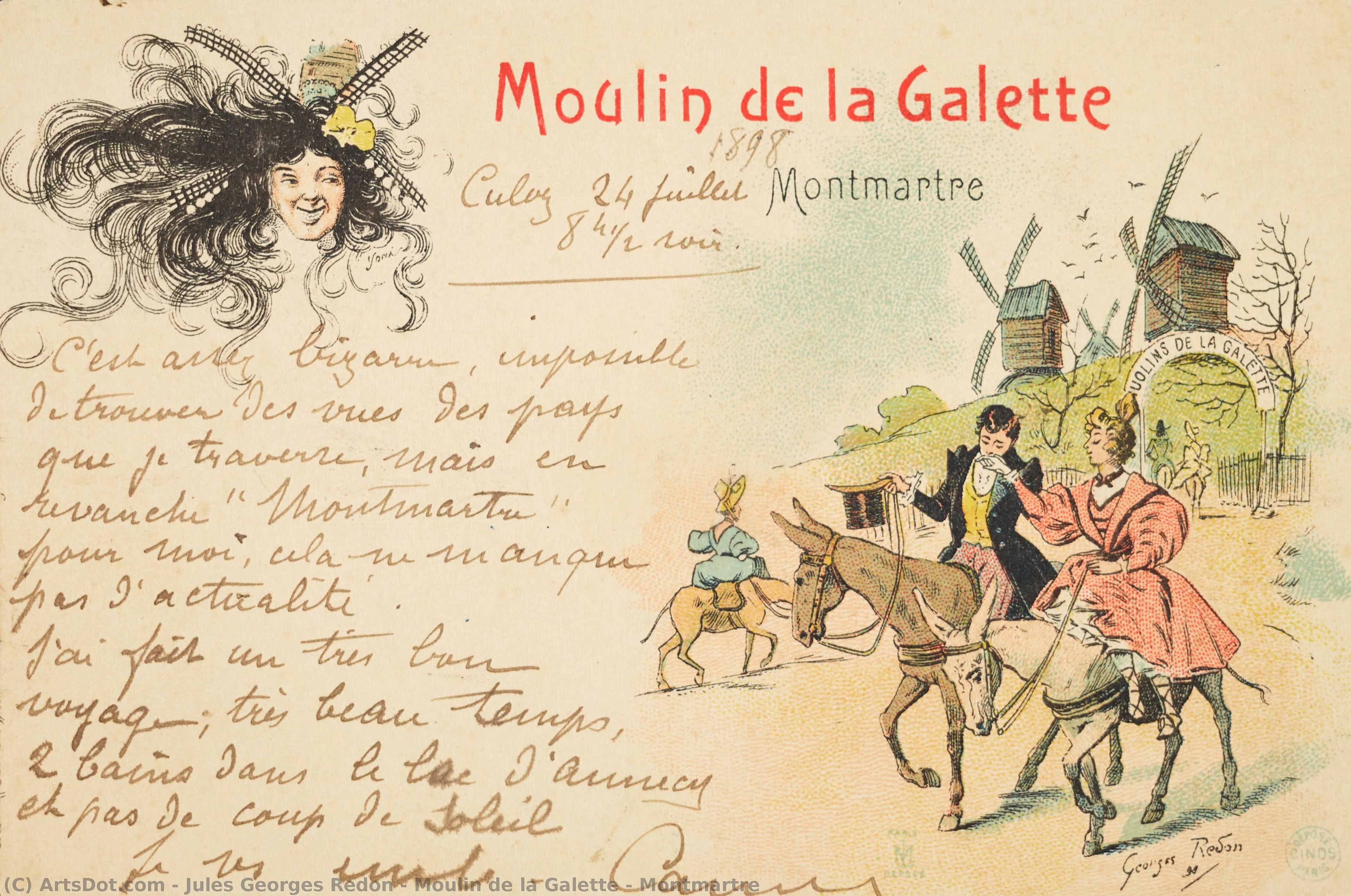 Moulin De La Galette , Montmartre — Jules Georges Redon