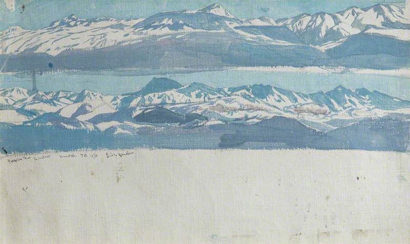 Atlas Mountains And A River, Morocco (sketch) — James Mcbey