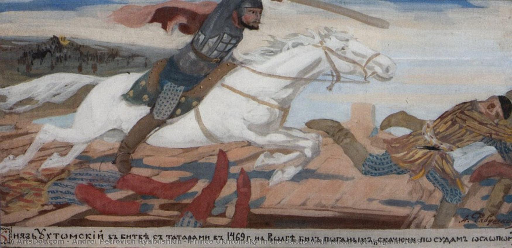 Prince Ukhtomsky In The Battle With Tartars At Volga In 1469 — Andrei Petrovich Ryabushkin