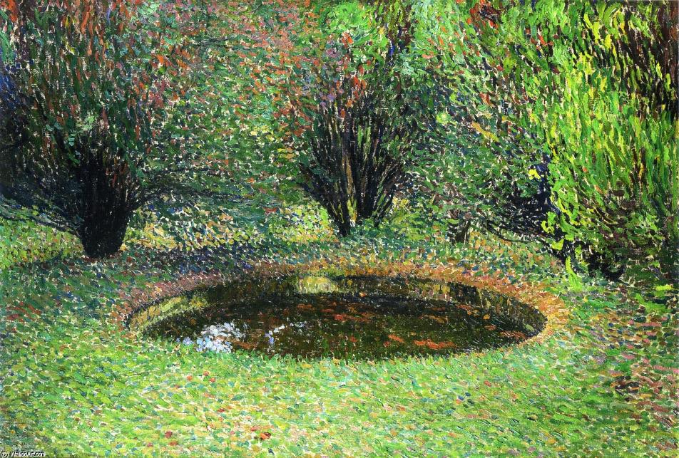Marquayrol, Basin With Thujas — Henri Jean Guillaume Martin