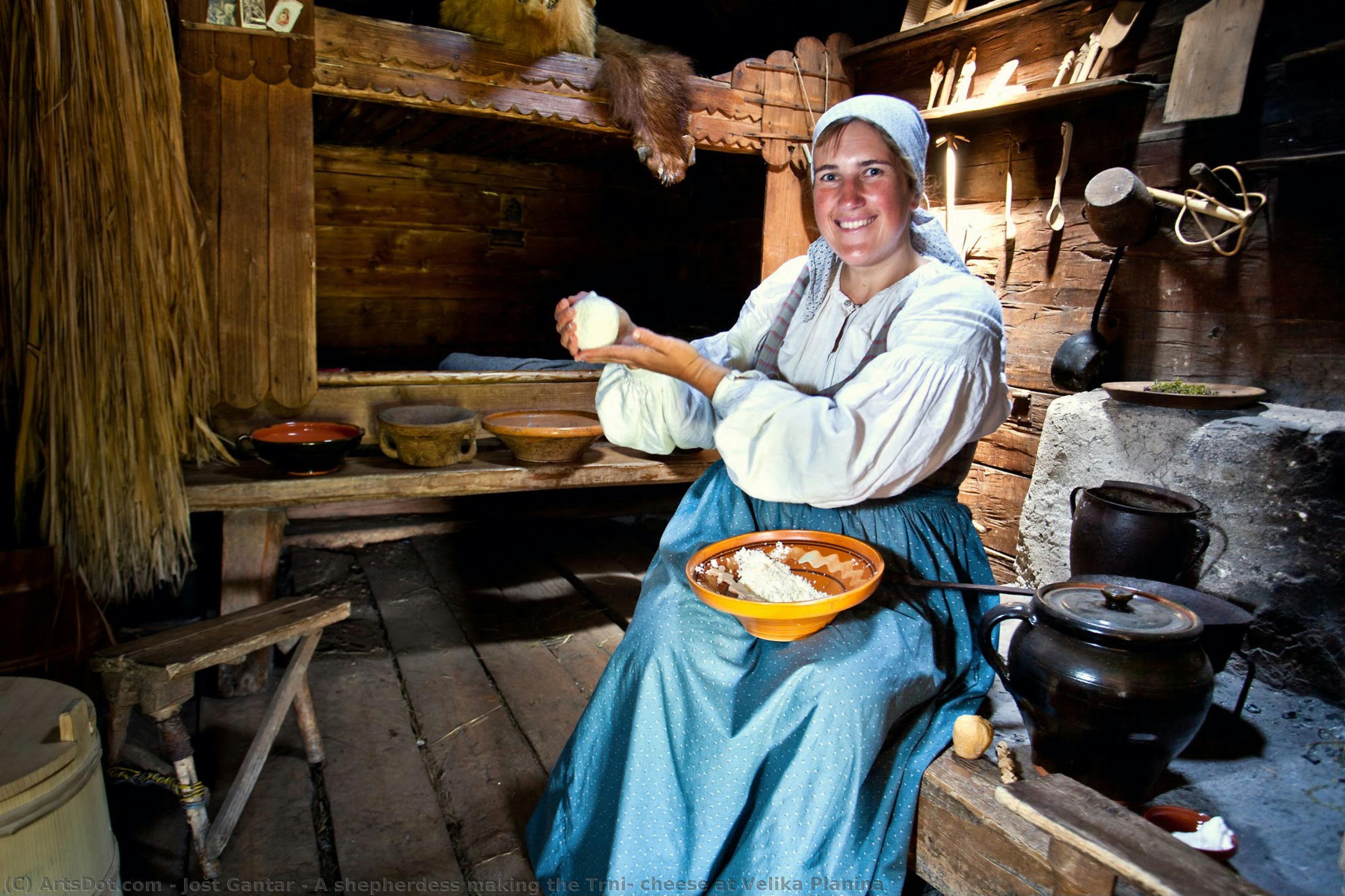 A Shepherdess Making The Trnič Cheese At Velika Planina — Jošt Gantar