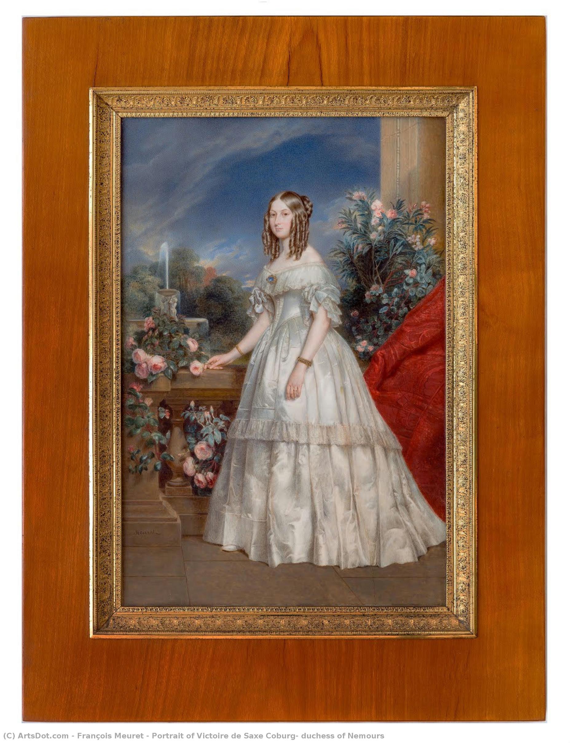 Portrait Of Victoire De Saxe Coburg, Duchess Of Nemours — François Meuret