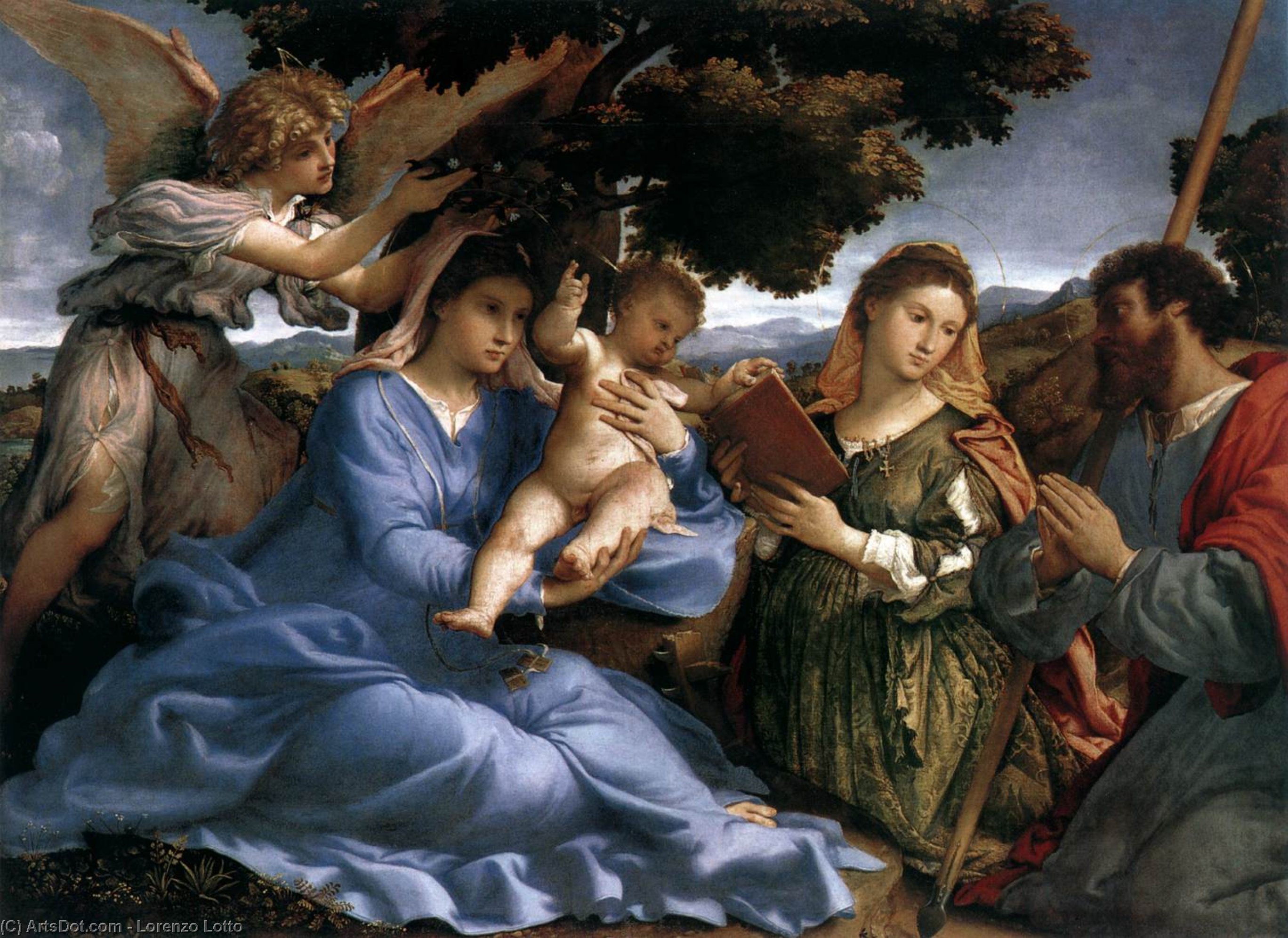 Madonna And Child With Saints And An Angel — Лоренцо Лото