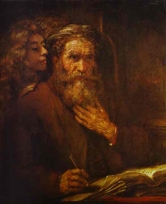 Sankt Matthäus Und Engel — Rembrandt Van Rijn