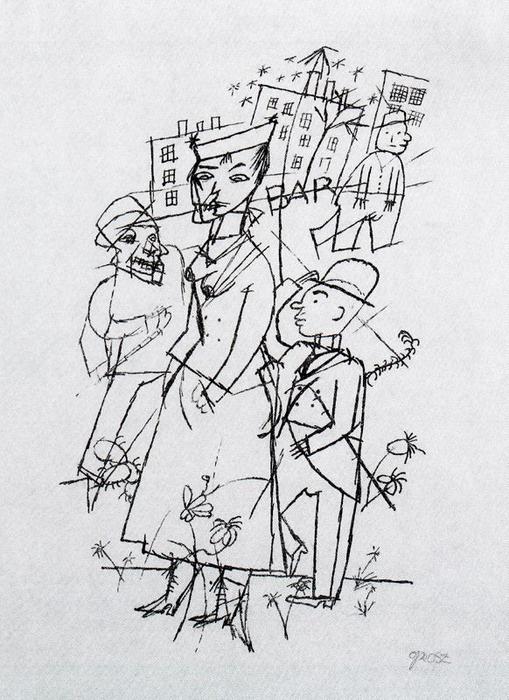 Girls And Their Lovers — George Grosz