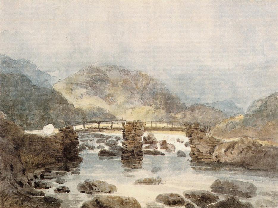 Bridge Near Beddgelert (snowdonia) — Thomas Girtin