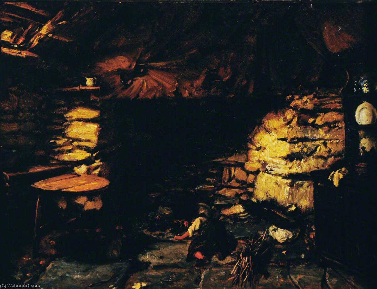 A Cottage Interior — Thomas Stuart Smith