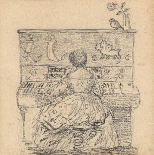 Georgiana Burne-jones At The Piano — Edward Coley Burne-jones