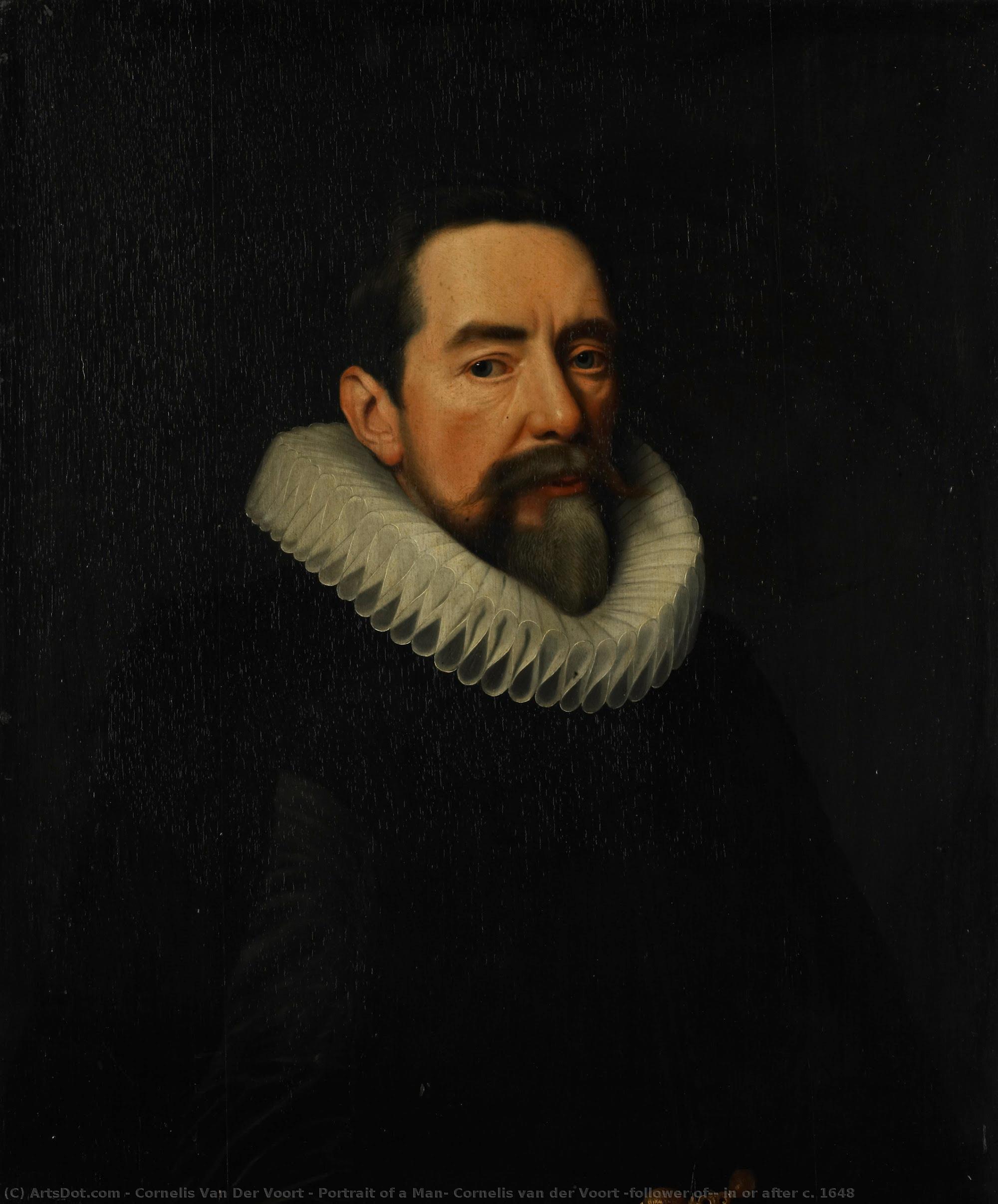 Portrait Of A Man, Cornelis Van Der Voort (follower Of), In Or After C. 1648 — Cornelis Van Der Voort
