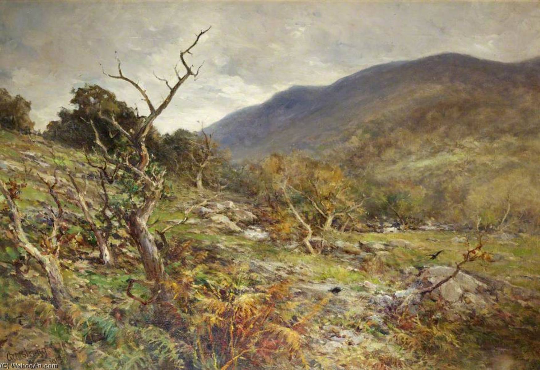 A Rocky Pass, North Wales — Francis Abel William Taylor Armstrong