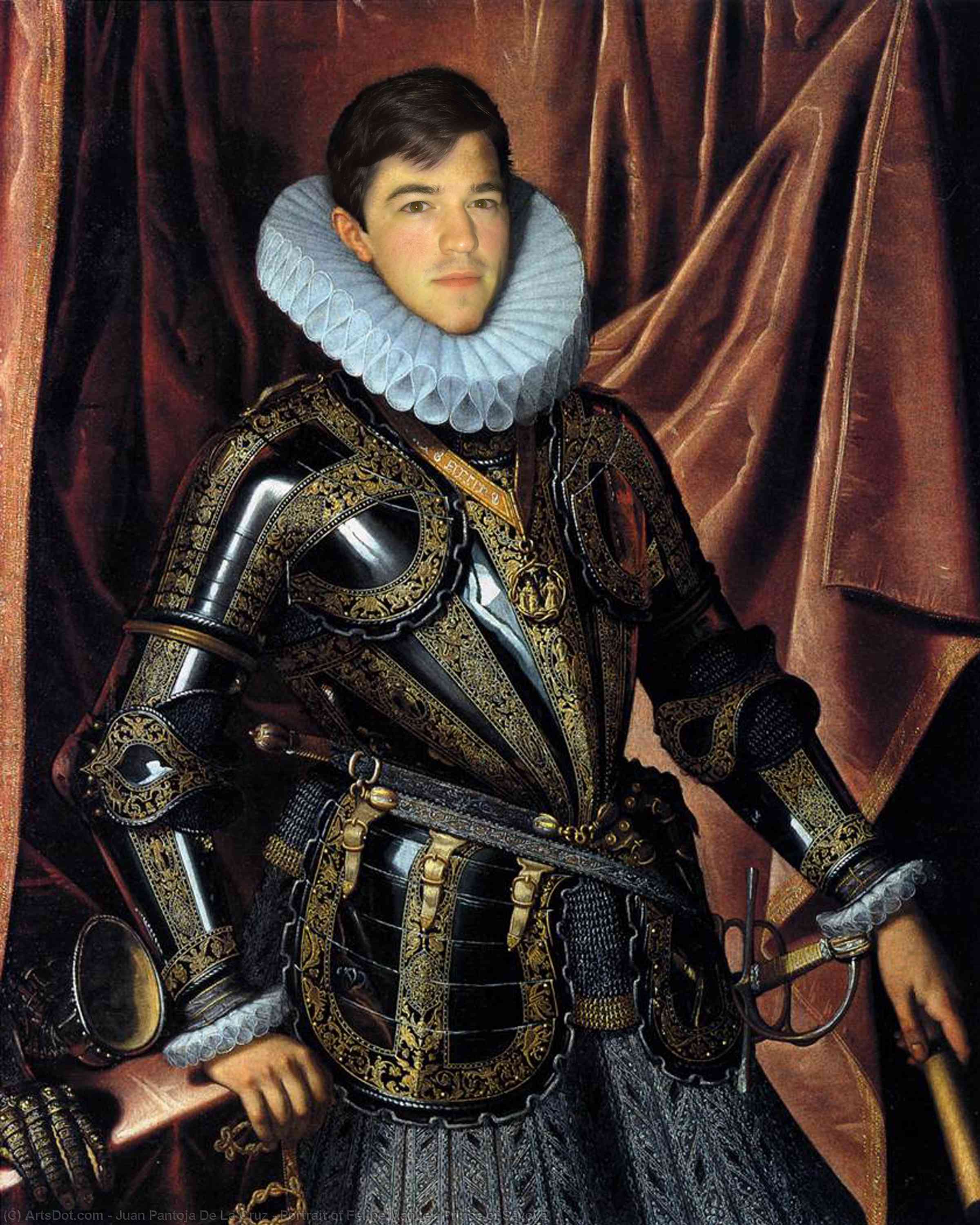 Portrait Of Felipe Manuel, Prince Of Savoya — Juan Pantoja De La Cruz