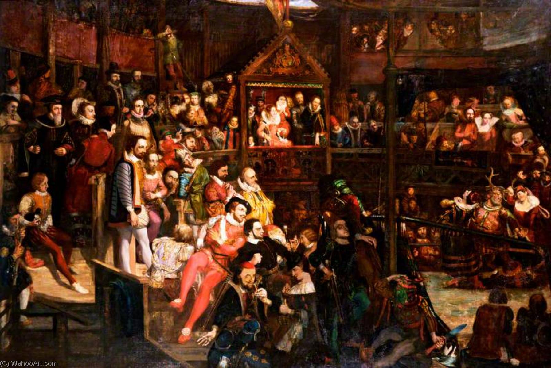 Queen Elizabeth (1533–1603), Viewing The Performance Of 'the Merry Wives Of Windsor' At The Globe Theatre — David Scott