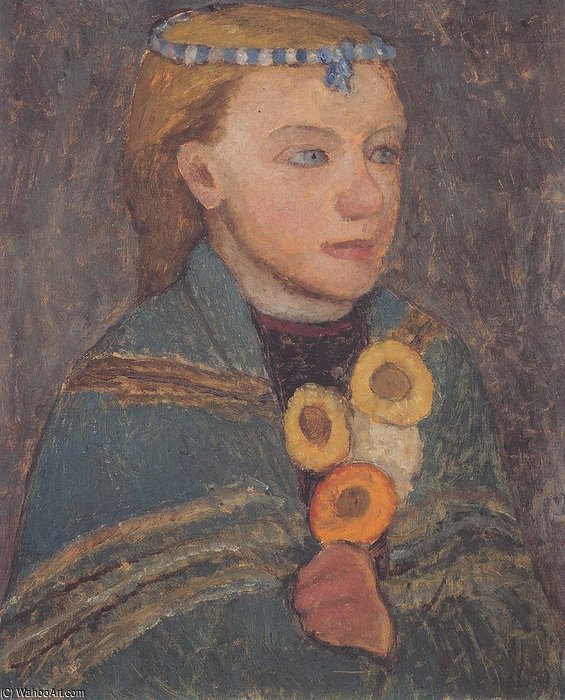 Girl With Blue-and-white Chain In Her Hair — Paula Modersohn-becker