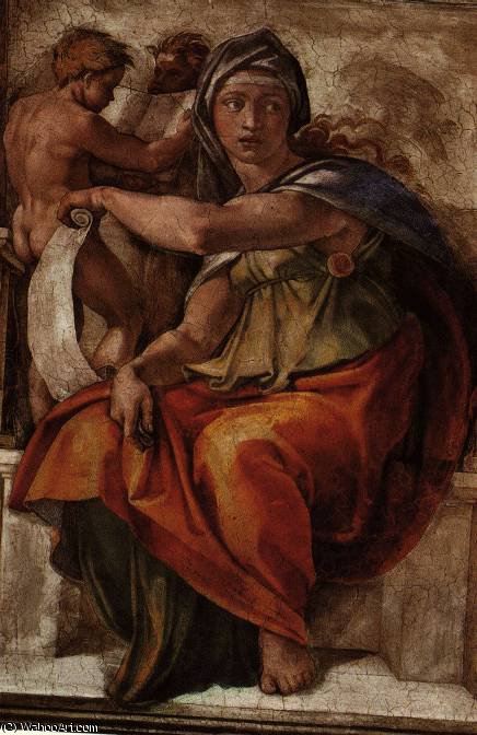 Delphische Sibylle Nach Fresko Von Michelangelo In Der Sixtinischen Kapelle — Michelangelo Buonarroti