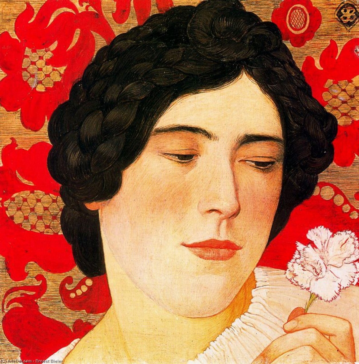 Girl With The Æillet — Ernest Biéler
