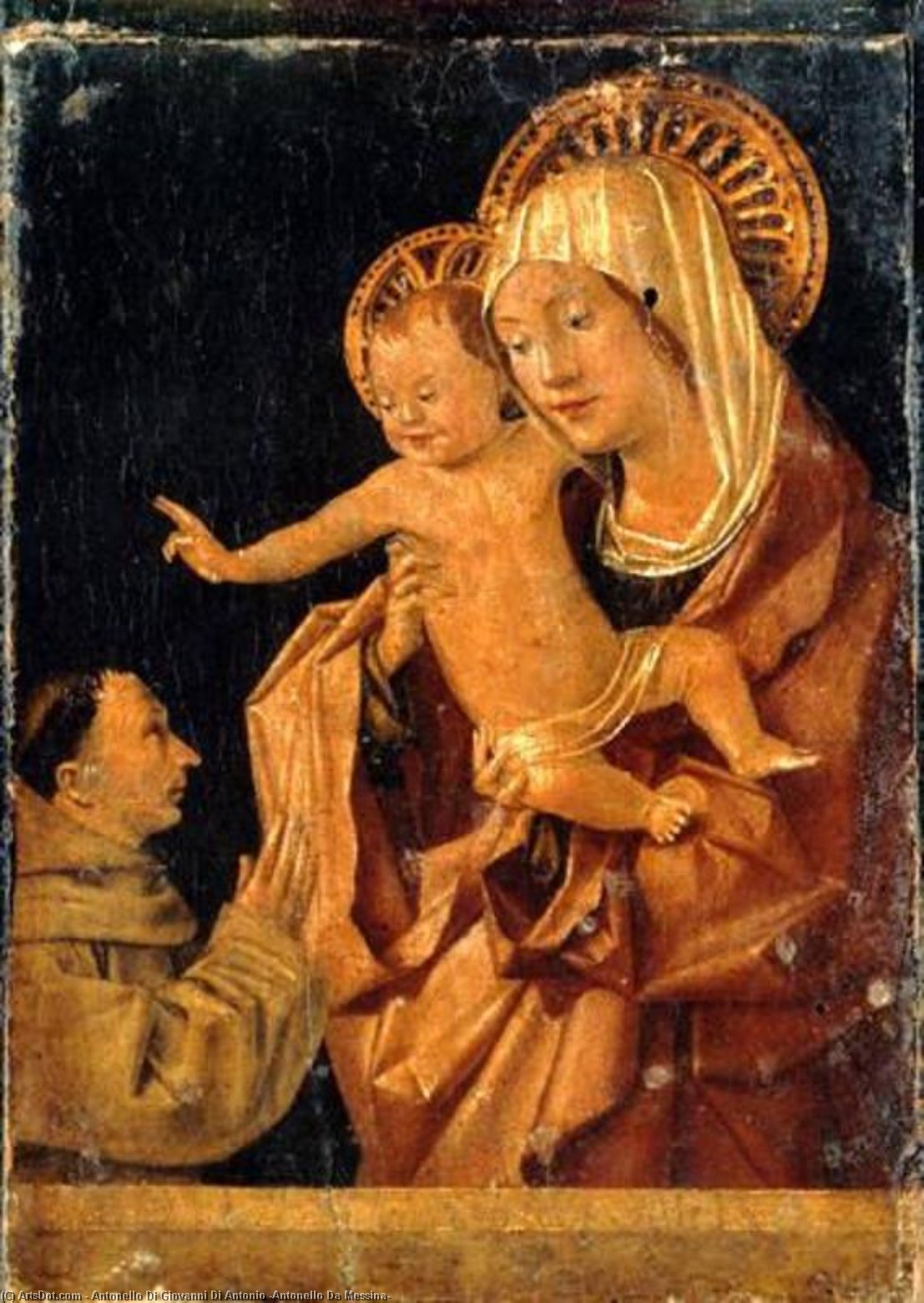 Madonna And Child With A Praying Franciscan Donor — Antonello Di Giovanni Di Antonio (antonello Da Messina)