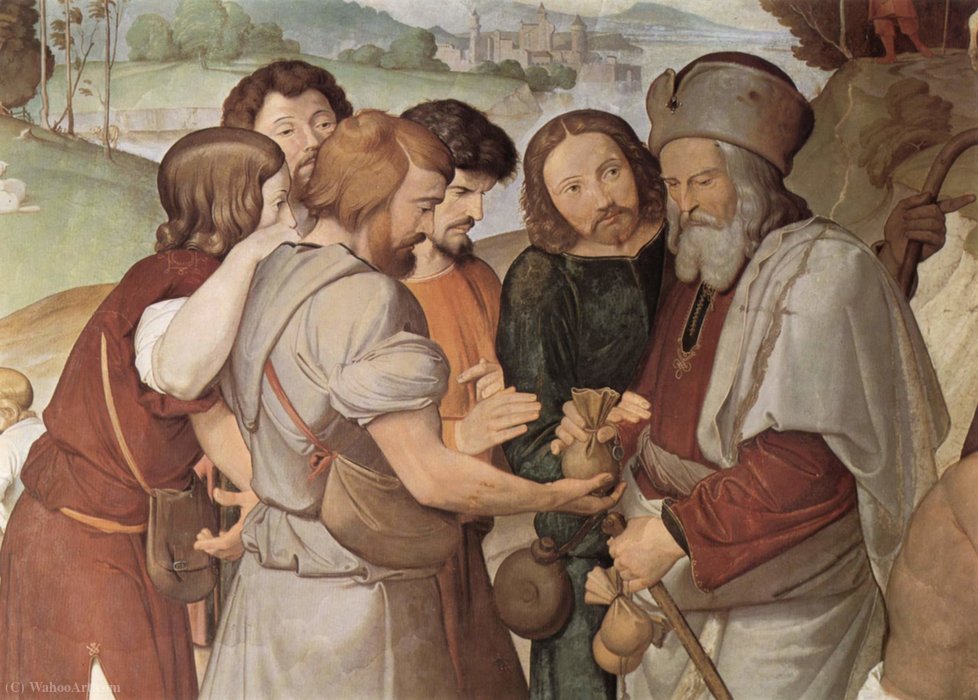 Frescoes Of The Casa Bartholdy In Rome, The Sale Of Joseph (detail) — Johann Friedrich Overbeck
