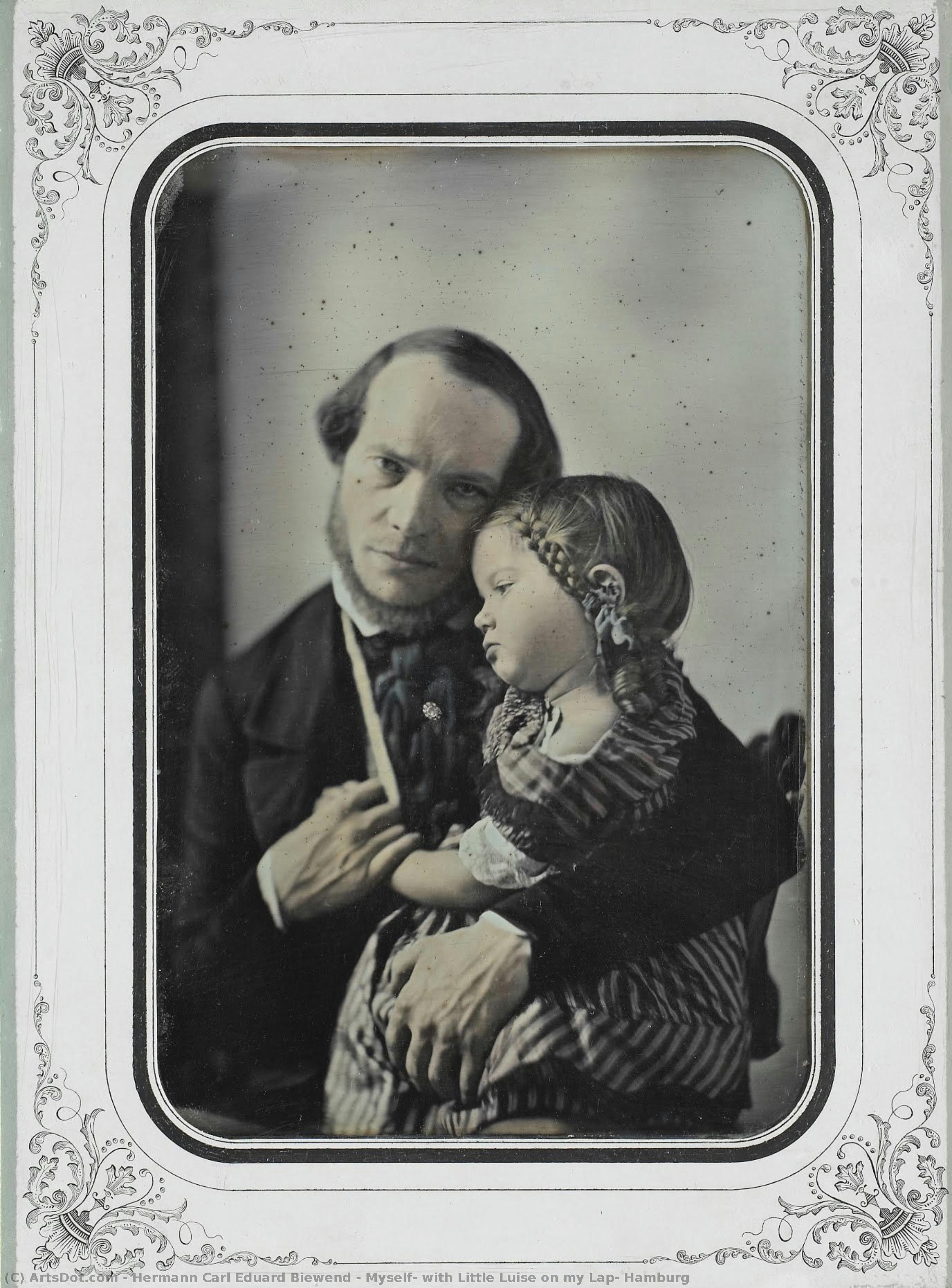 Myself, With Little Luise On My Lap, Hamburg — Hermann Carl Eduard Biewend