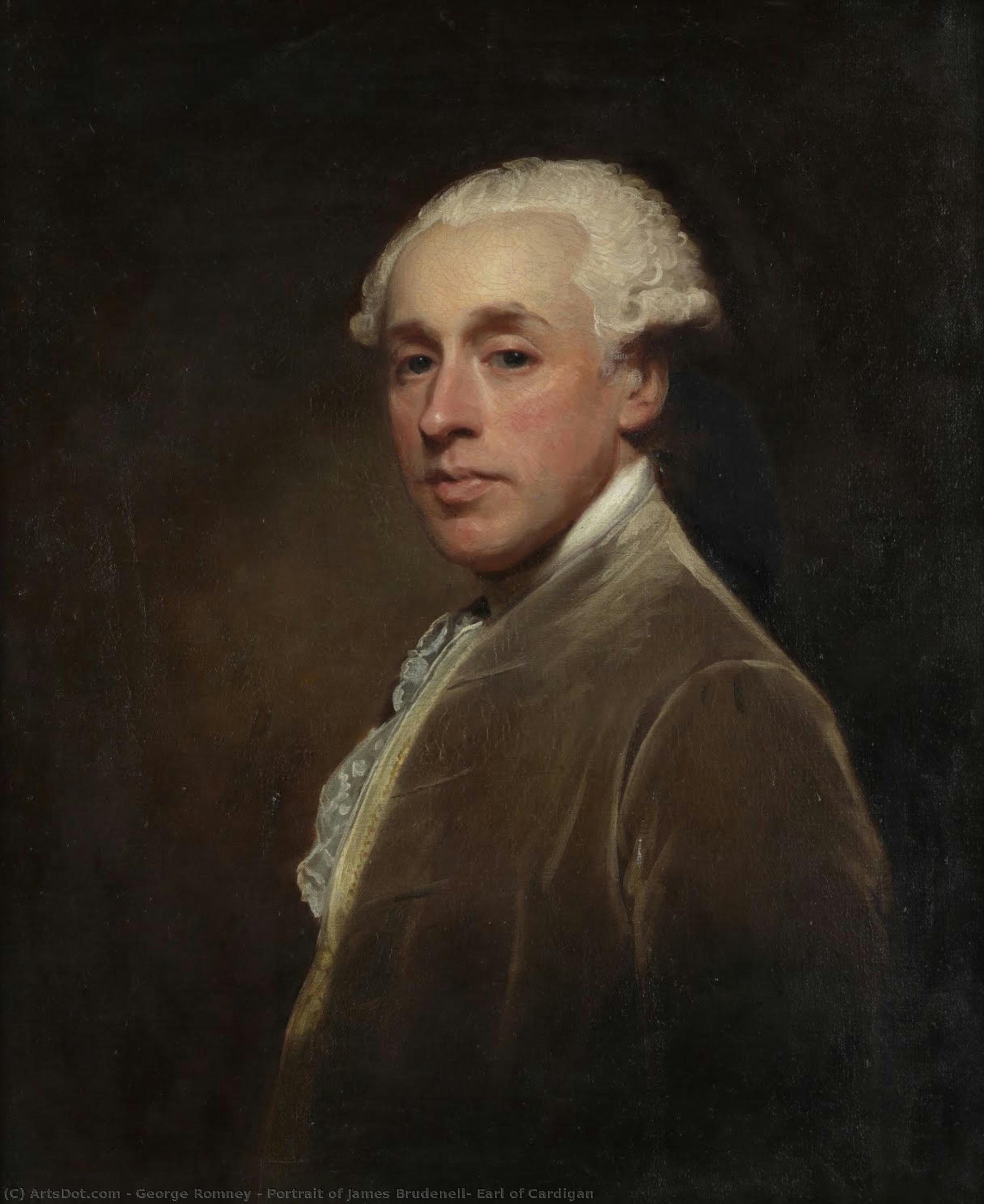 Portrait Of James Brudenell, Earl Of Cardigan — George Romney