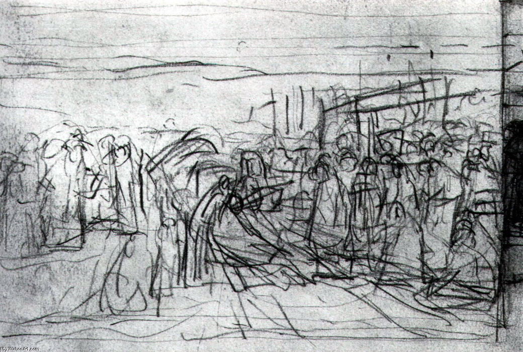 'study To ''boyarynya Morozova''' — Vasily Ivanovich Surikov