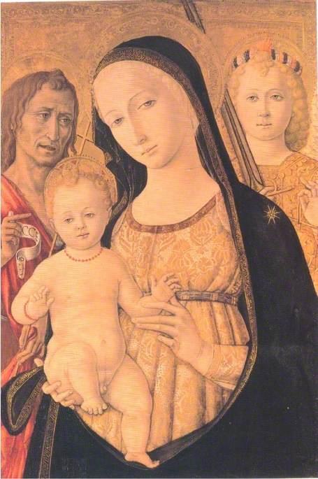Madonna And Child With Saint John The Baptist And Saint Michael The Archangel — Matteo Di Giovanni Di Bartolo