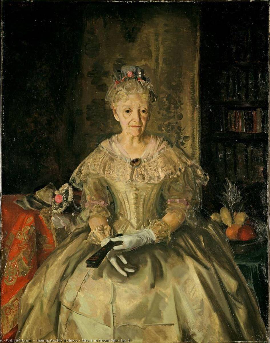 Mrs. T In Cream Silk, No. 1 — George Wesley Bellows
