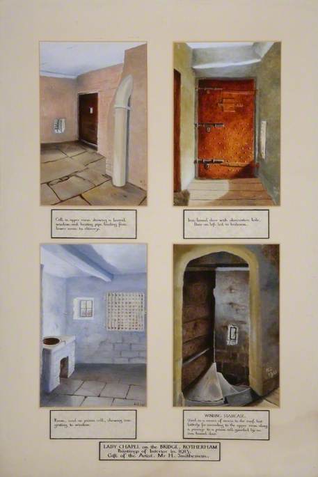 Four Interior Views Of The Chapel On The Bridge, Rotherham, South Yorkshire — Henry A Smitheman
