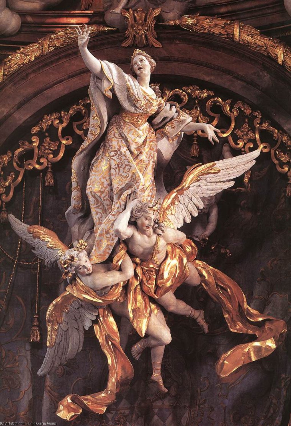 Assumption Of The Virgin (detail) — Egid Quirin Asam