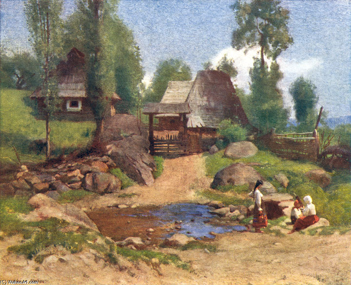 A Rumanian Homestead At Desze - — Adrian Scott Stokes