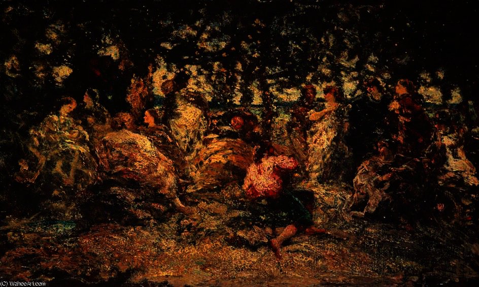 A Woodland Fête — Adolphe Joseph Thomas Monticelli