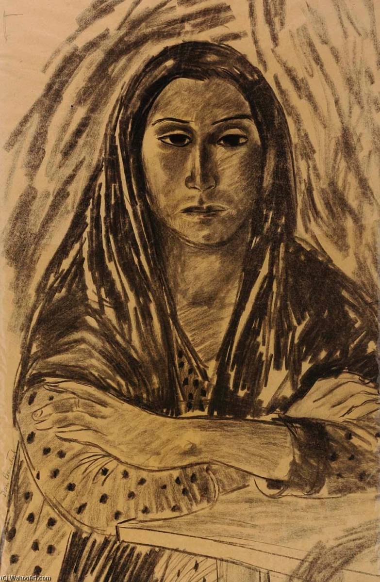 Mexican Girl With Folded Arms — Doris Rosenthal