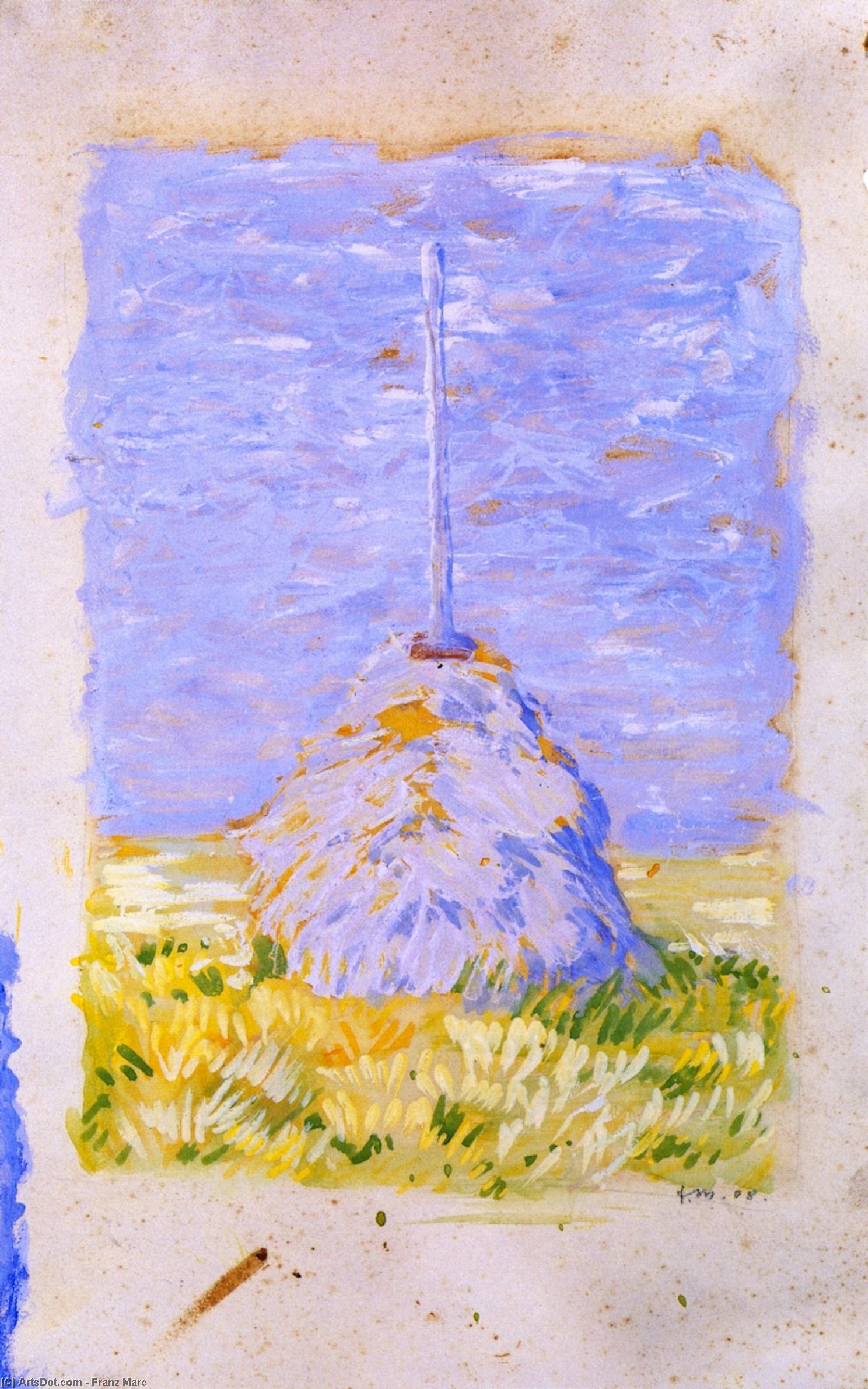 Little Reed Stack Near Brunnenbach — Franz Marc