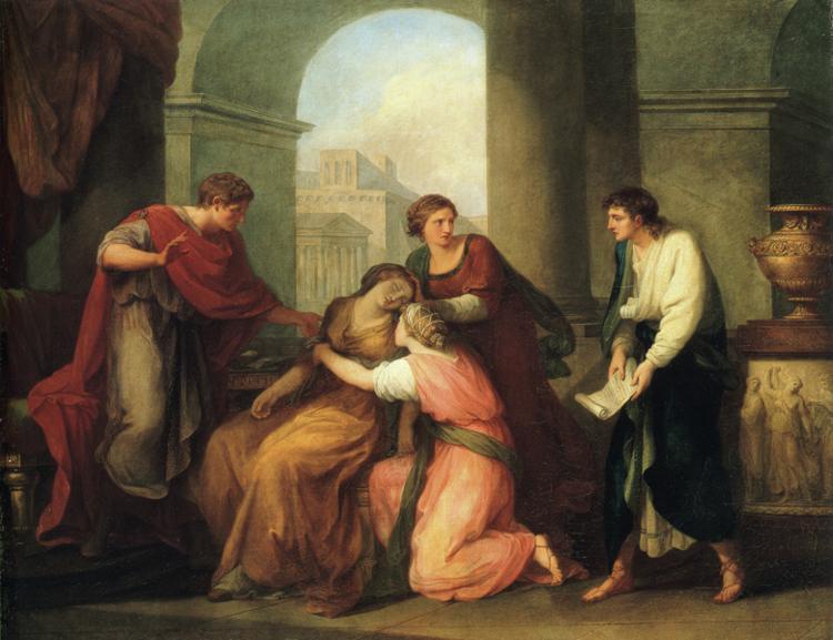 Virgil Reading The Aeneid To Augustus And Octavia — Angelica Kauffmann (maria Anna Angelika)
