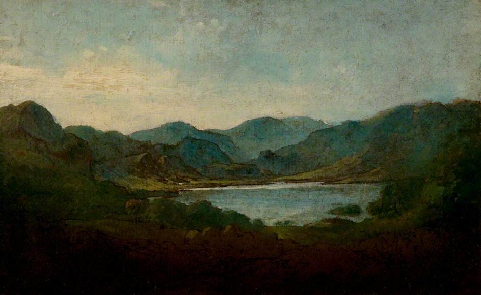 Keswick Lake, Cumberland (recto) — George Howland Beaumont