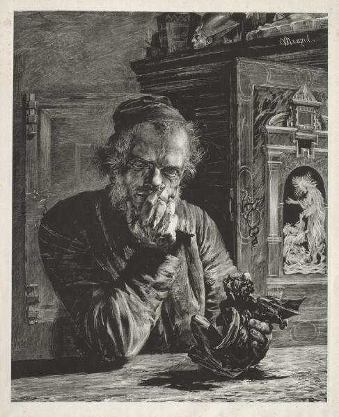 The Antiquary - Self-portrait — Adolph Von Menzel