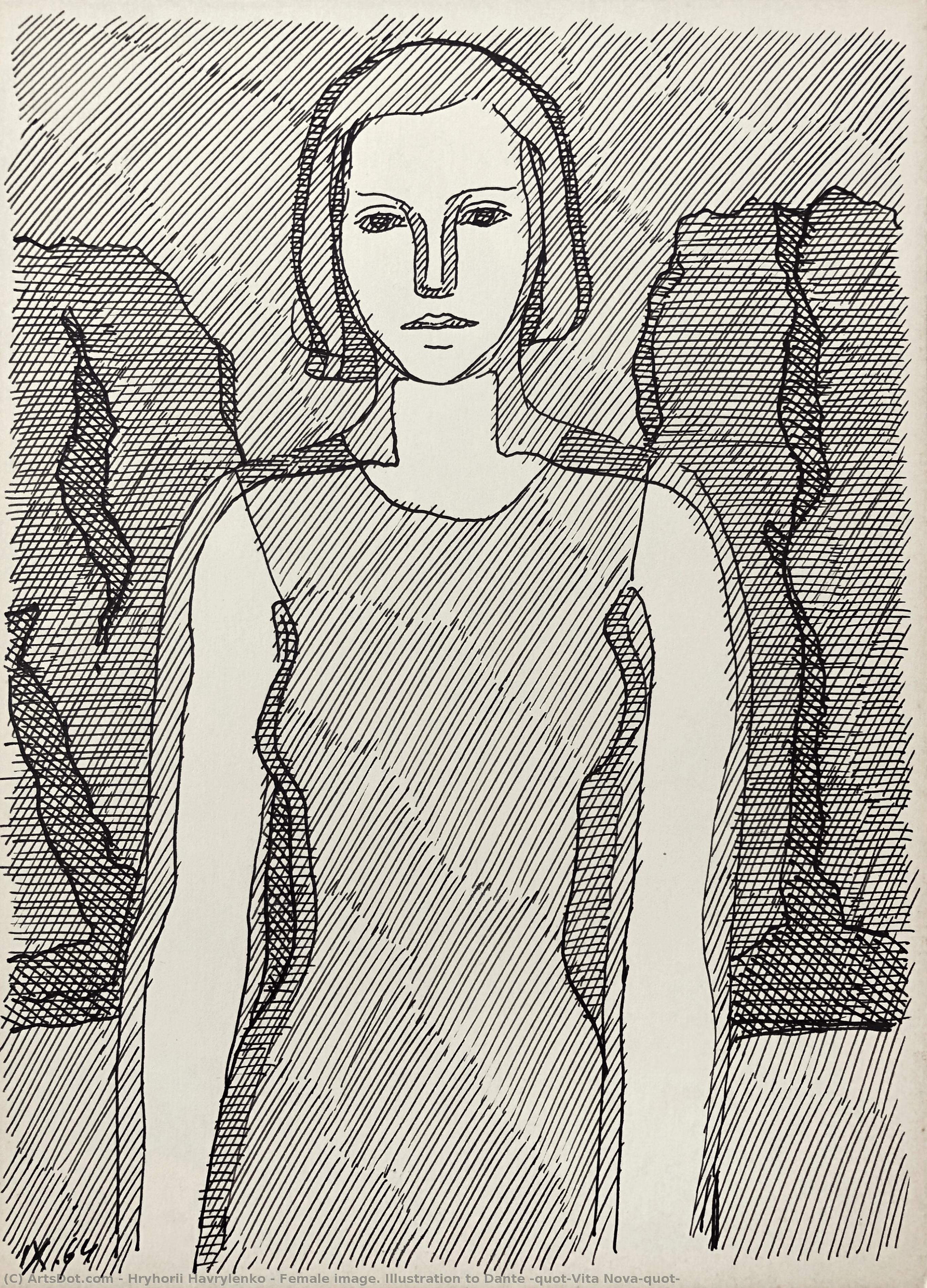 Female Image. Illustration To Dante "vita Nova" — Hryhorii Havrylenko