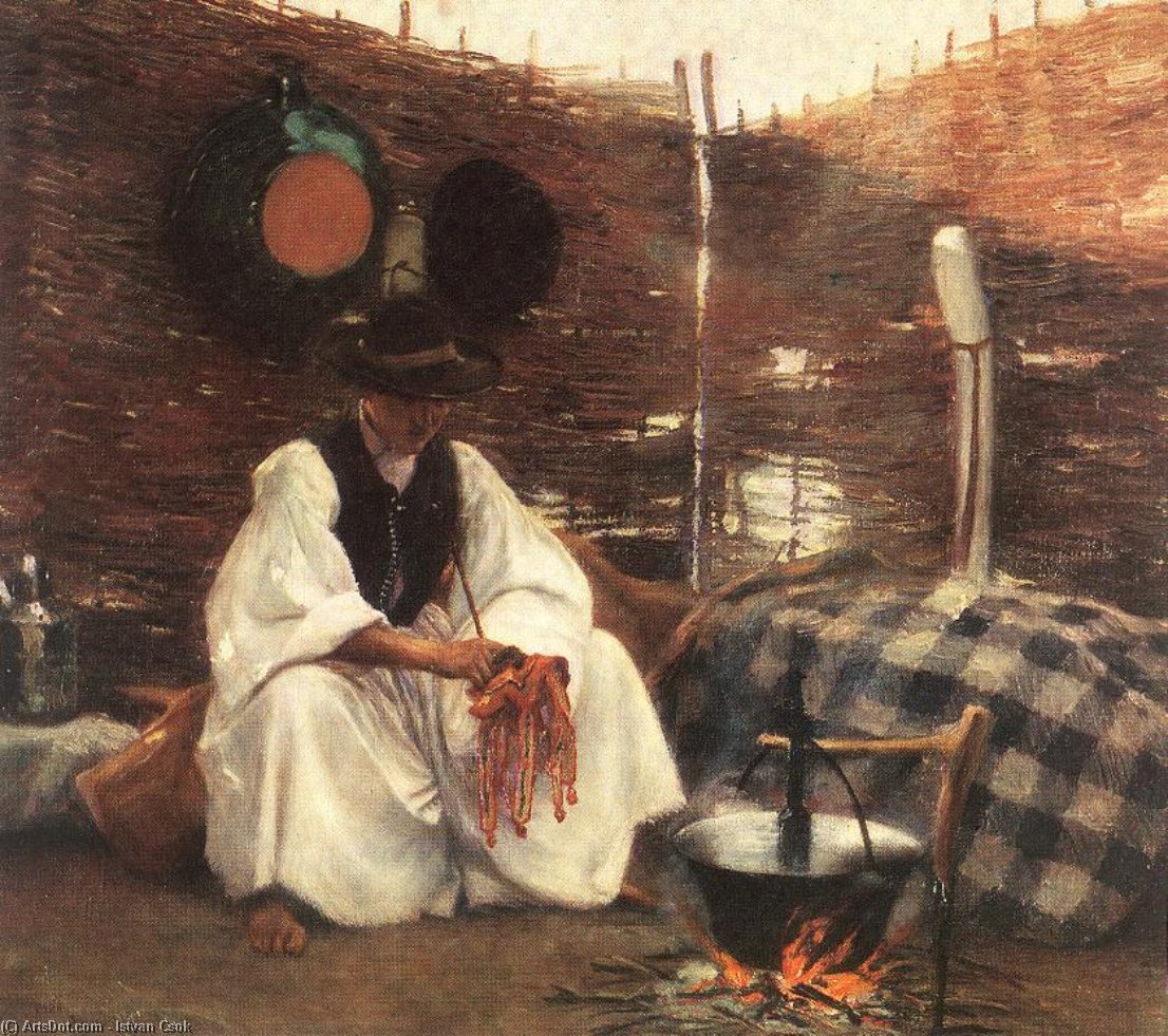 In The Sheephold — István Csók