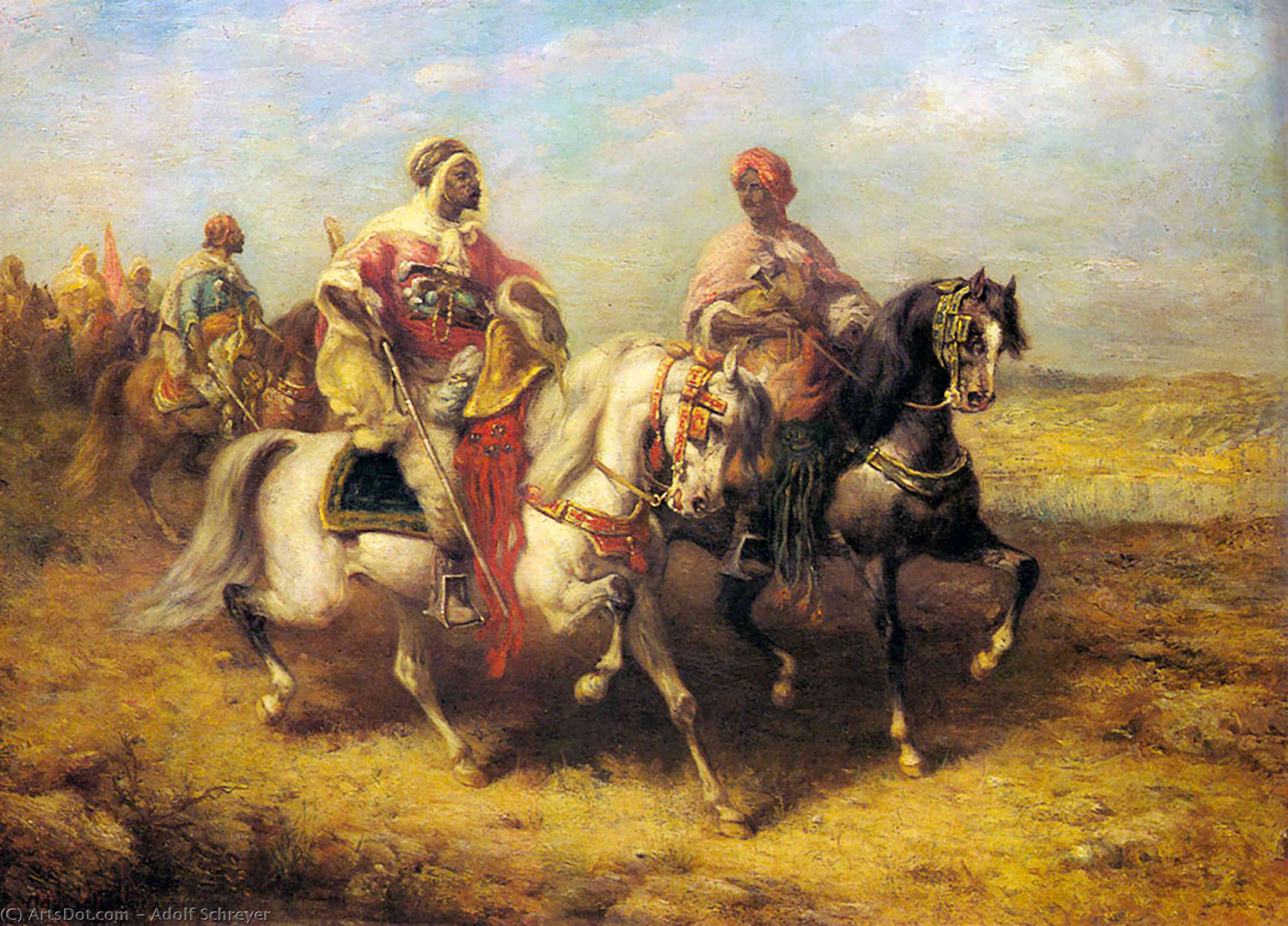 Arab Chieftain And His Entourage — Адольф Шрейер