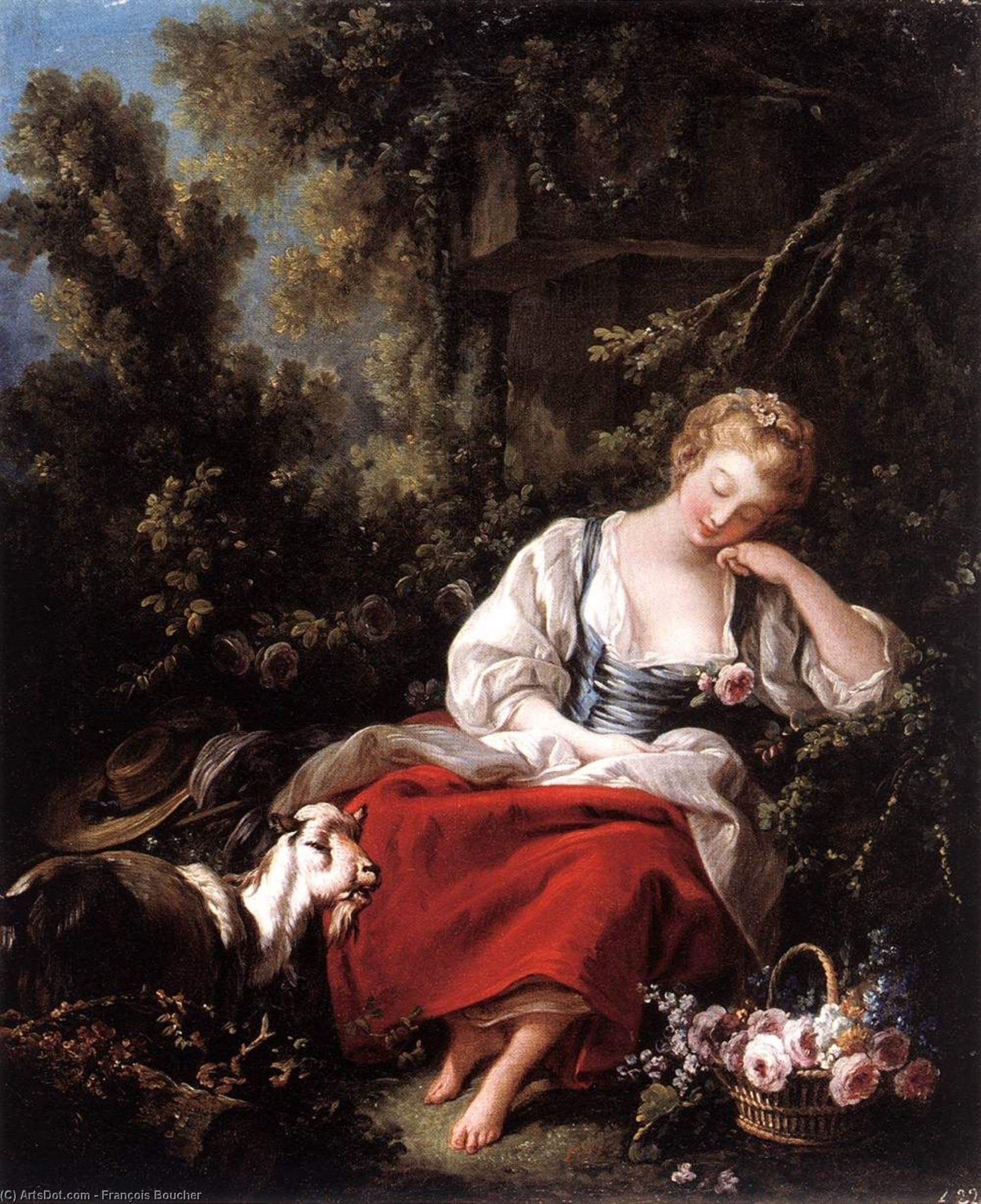 Dreaming Shepherdess — François Boucher