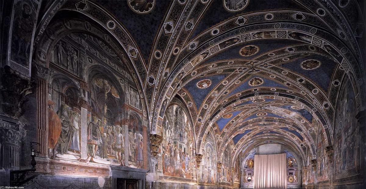 View Of The Fresco Cyle In The Pellegrinaio — Domenico Di Bartolo